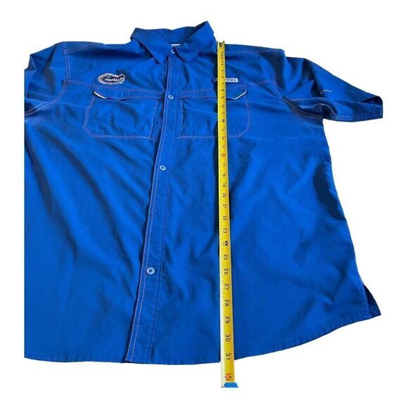 Florida Gators Columbia Shirt Mens Blue University Football Fishing Vented - Picture 8 of 9